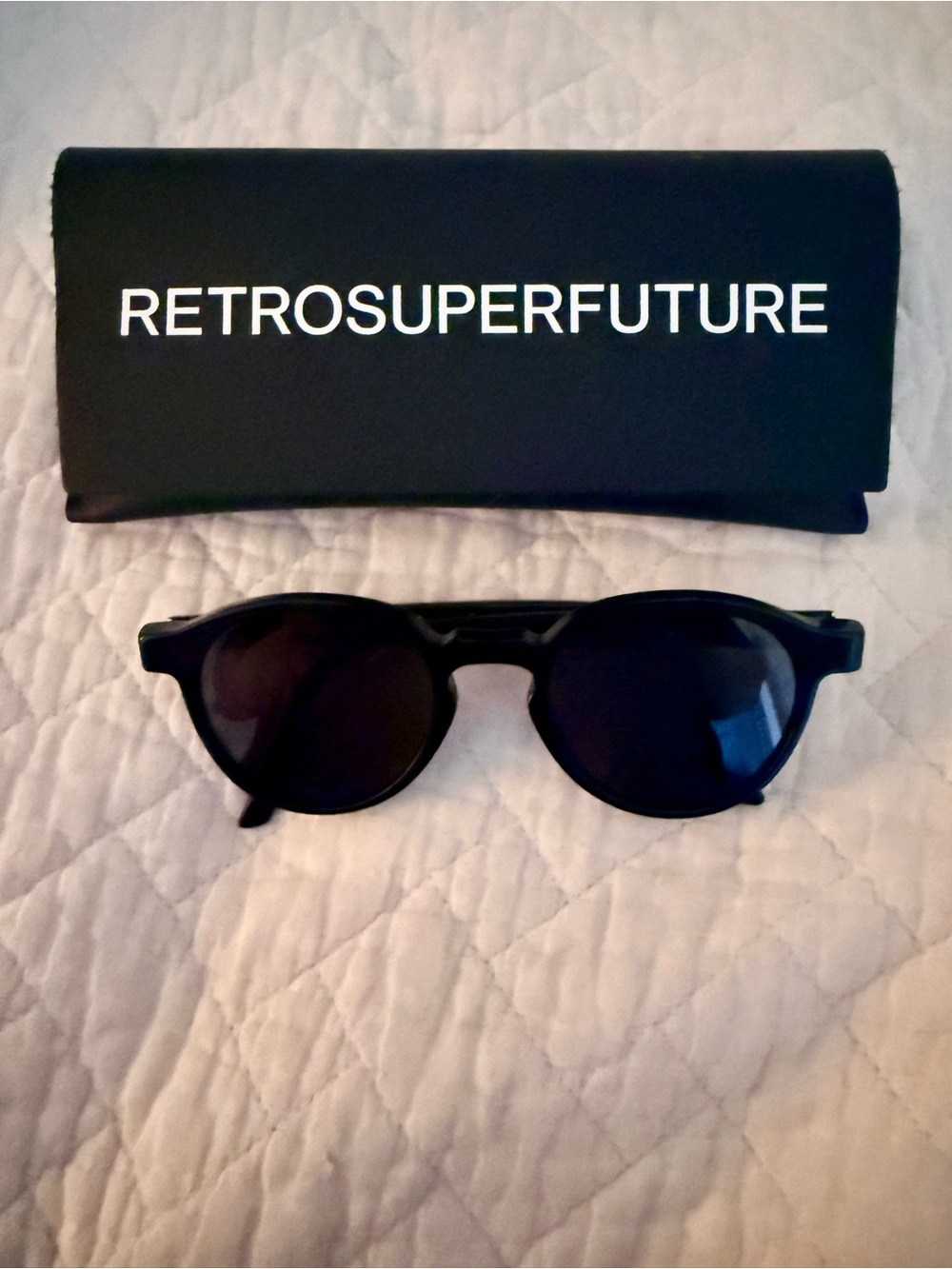 RetroSuperFuture Black Round unisex Andy Warhol Sunglasses with Case